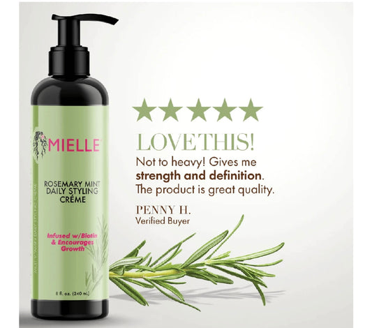 Mili Organics Daily Styling Cream with Rosemary and Mint - 240ml