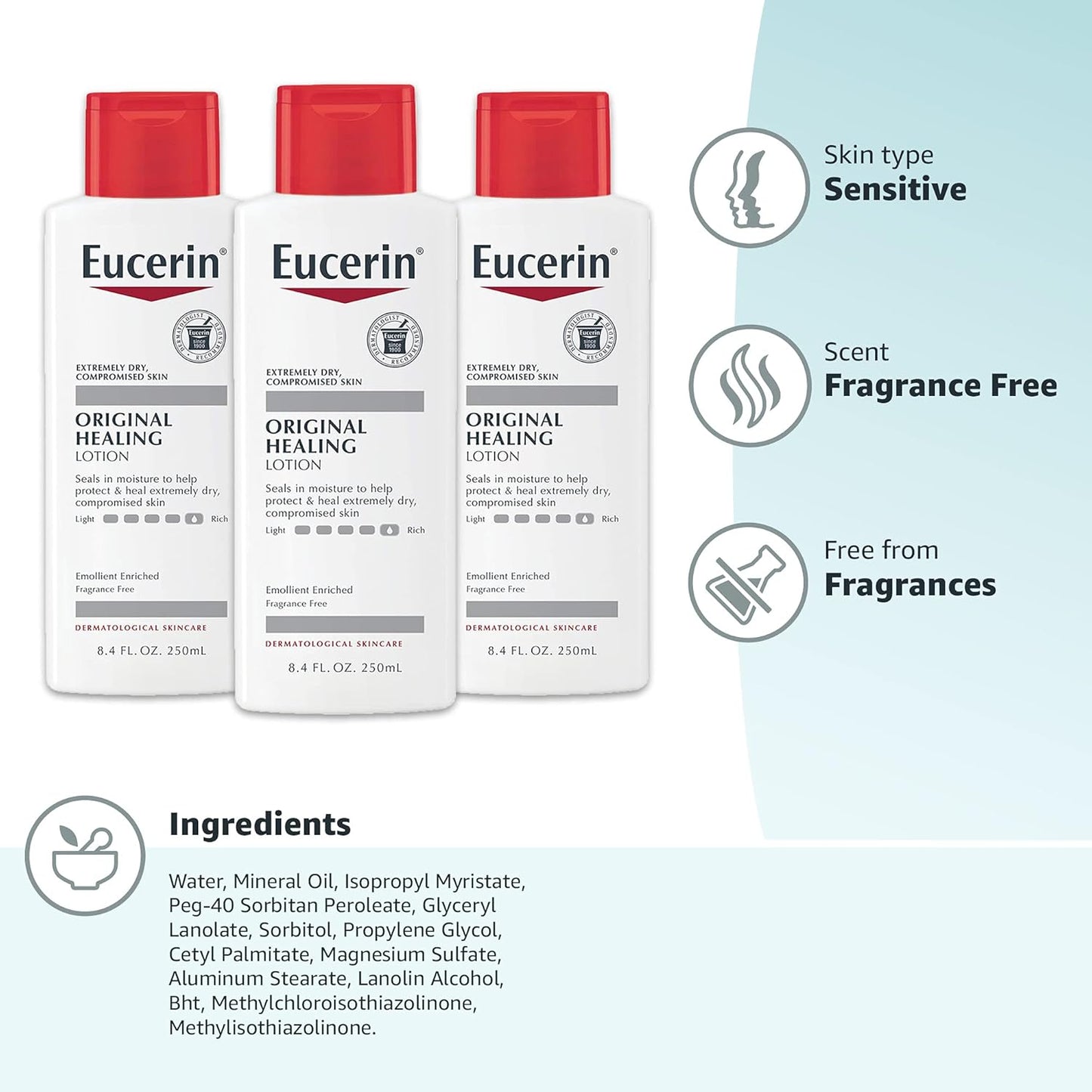 كريم العلاج الأصلى للبشرة الجافة جدا من يوسرين 500مل _ Eucerin Original Healing Lotion 500ml