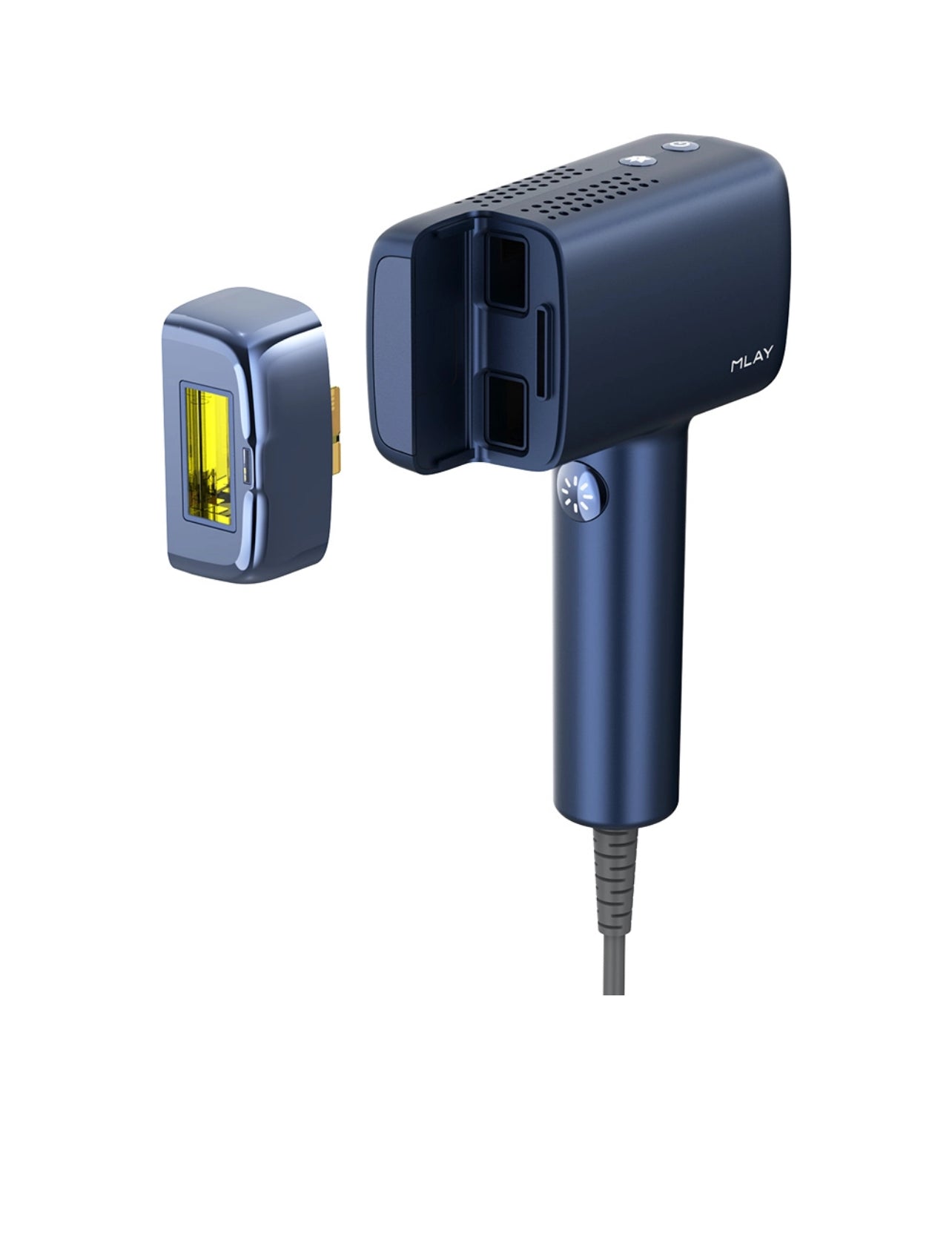 جهاز إزالة الشعر بالليزر ملاي T14 PRO المطور - مليون ومضة ، مستشعر ذكي ، 10 مستويات طاقة ثلاث عدسات - اللون الأزرق
