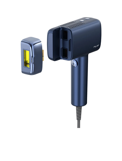 جهاز إزالة الشعر بالليزر ملاي T14 PRO المطور - مليون ومضة ، مستشعر ذكي ، 10 مستويات طاقة ثلاث عدسات - اللون الأزرق