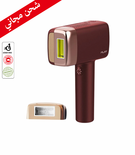 جهاز ازالة الشعر بالليزر ملاي T14 بخاصية التبريد الجليدي عدستين - اللون الأحمر