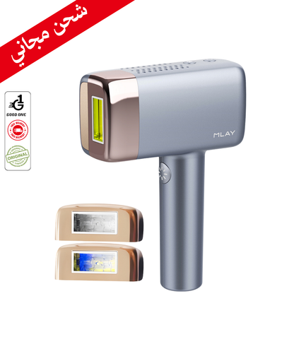 جهاز ازالة الشعر بالليزر ملاي T14 بخاصية التبريد الجليدي ثلاث عدسات - اللون الرمادي