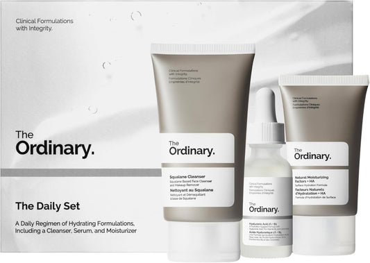 The Ordinary Daily Set, Three Hydrating Formulas. Squalane cleanser(50ml)& Hyaluronic Acid 2% + B5 face serum (30ML)&Natural Moisturizing factors+HA (30ml) Skincare