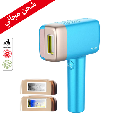 جهاز ازالة الشعر بالليزر ملاي T14 بخاصية التبريد الجليدي ثلاث عدسات - اللون السماوي