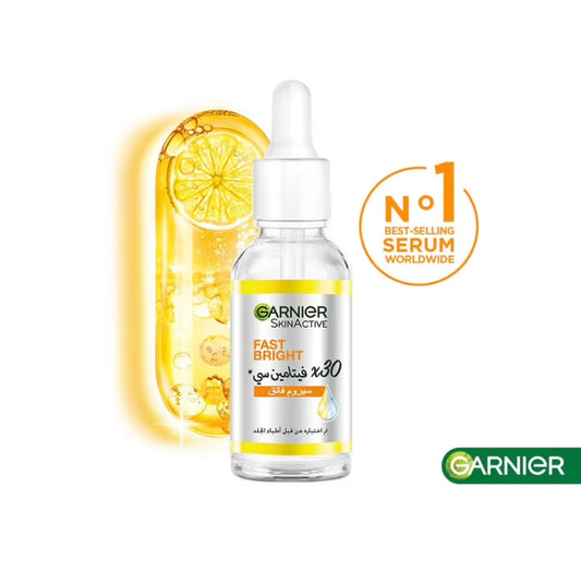 غارنييه سيروم للوجه سكين اكتيف إشراقة سريعة
فيتامين سي - 30 مل