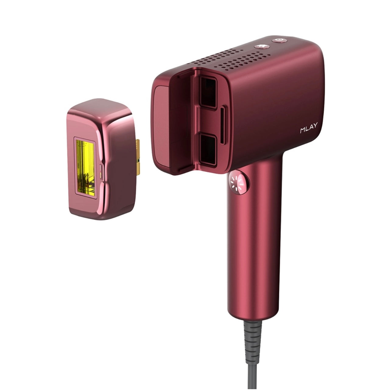 جهاز إزالة الشعر بالليزر ملاي T14 PRO المطور - مليون ومضة ، مستشعر ذكي ، 10 مستويات طاقة عدستين - اللون الأحمر