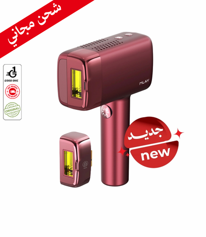 جهاز إزالة الشعر بالليزر ملاي T14 PRO المطور - مليون ومضة ، مستشعر ذكي ، 10 مستويات طاقة عدستين - اللون الأحمر