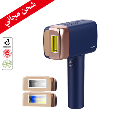 جهاز ازالة الشعر بالليزر ملاي T14 بخاصية التبريد الجليدي ثلاث عدسات - اللون الكحلي