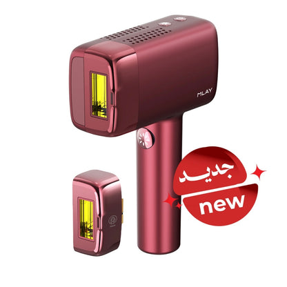 جهاز إزالة الشعر بالليزر ملاي T14 PRO المطور - مليون ومضة ، مستشعر ذكي ، 10 مستويات طاقة عدستين - اللون الأحمر