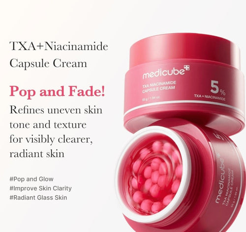 Medicube TXA & Niacinamide 5% Capsule Cream - 55g
ميديكيوب كريم كبسولات نياسيناميد 5% وتي اكس ايه - 55 جرام