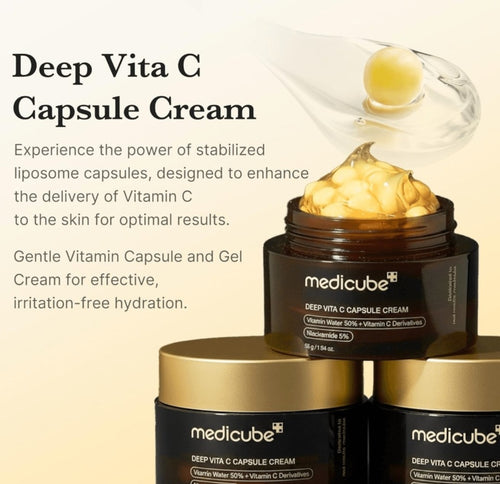 Medicube Collagen Vitamin C Capsule Cream - 55g
ميديكيوب كريم كبسولات الكولاجين بفيتامين سي - 55 جرام