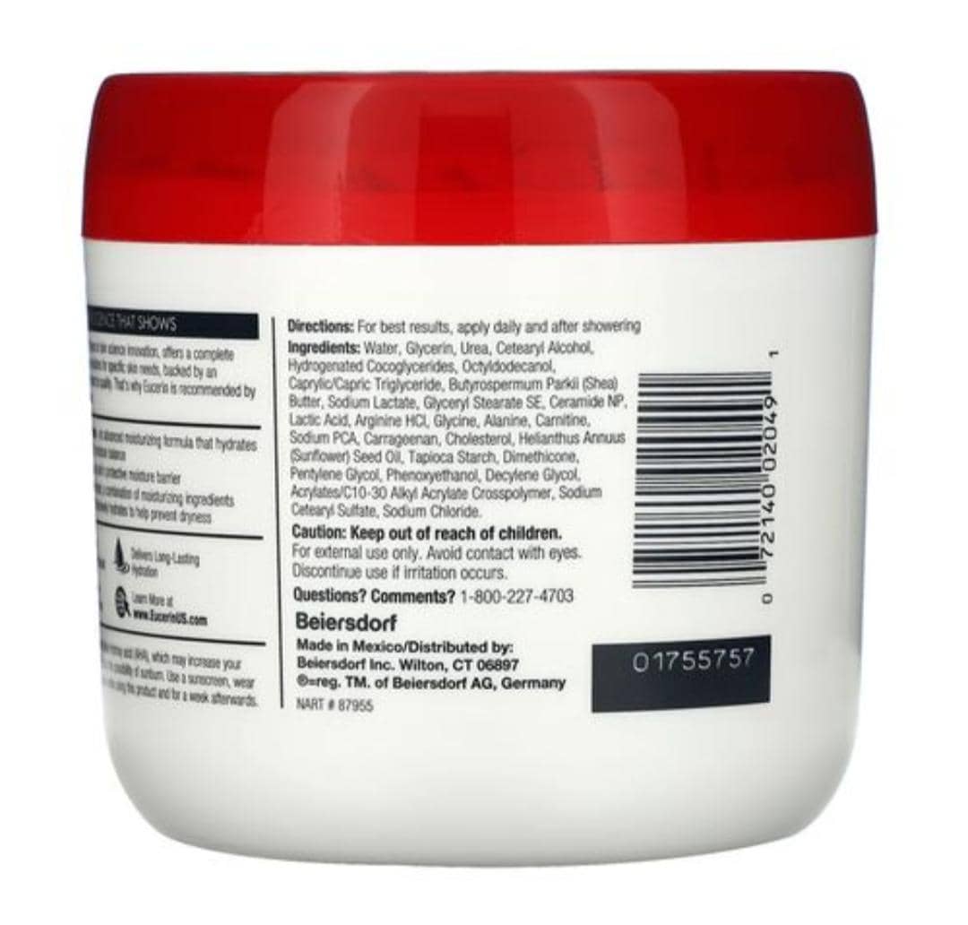 كريم الجسم المتقدم لإصلاح البشرة الجافة خالي من العطور من يوسرين - 454غ