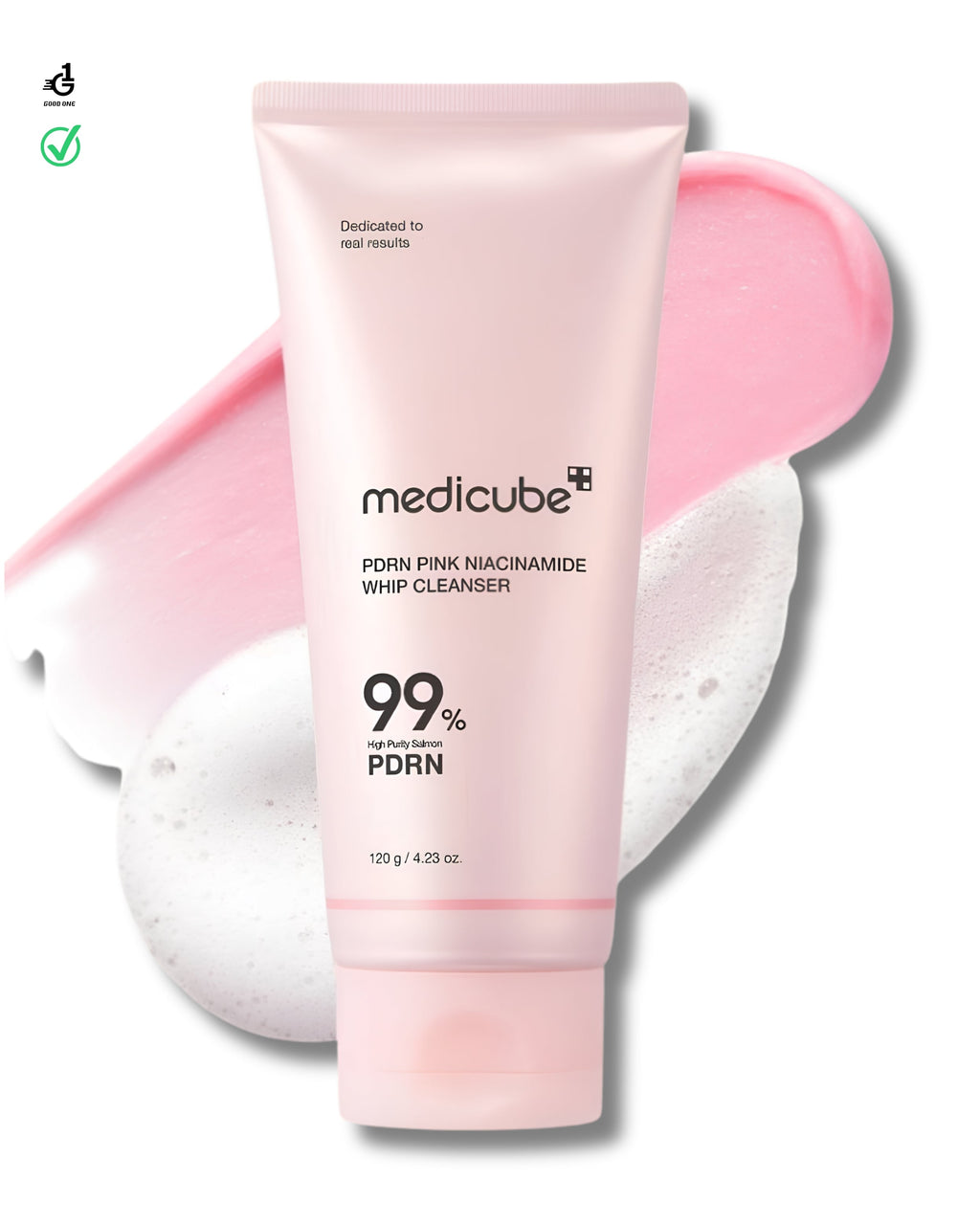 Medicube - PDRN Pink Niacinamide Whip Cleanser (120g)
غسول ميديكيوب  الوردي برغوة النياسيناميد -120 جرام