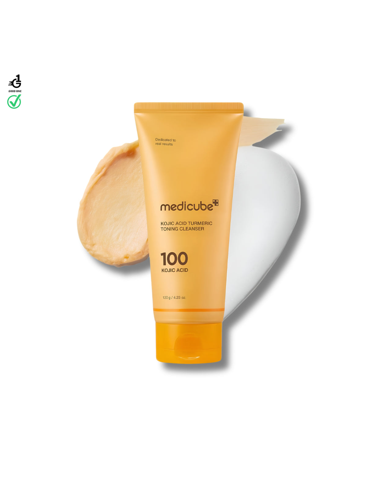Medicube Kojic Acid Turmeric Toning Cleanser - 120g
ميديكيوب غسول منظف وموحد للبشرة بحمض الكوجيك والكركم - 120 جرام