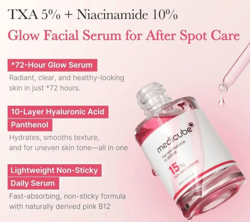 Medicube TXA Niacinamide 15 Serum - 30ml
ميديكيوب سيروم تي اكس ايه ونياسيناميد 15% - 30 مل