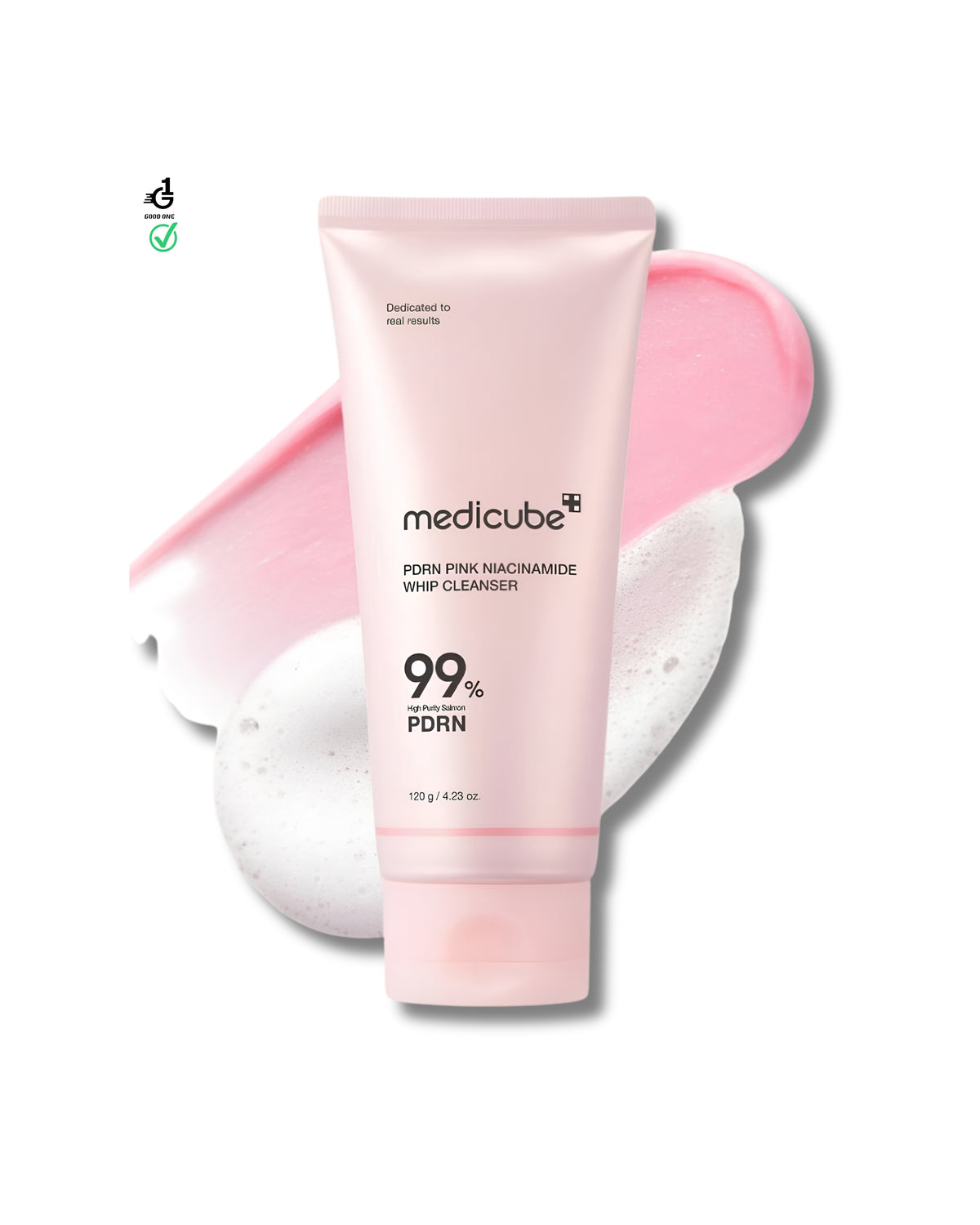 Medicube - PDRN Pink Niacinamide Whip Cleanser (120g)
غسول ميديكيوب  الوردي برغوة النياسيناميد -120 جرام